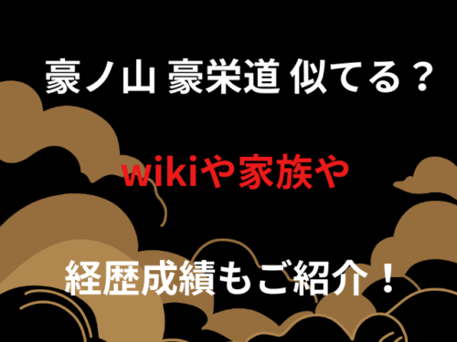 豪ノ山 豪栄道 似てる？wikiや家族や経歴成績もご紹介！